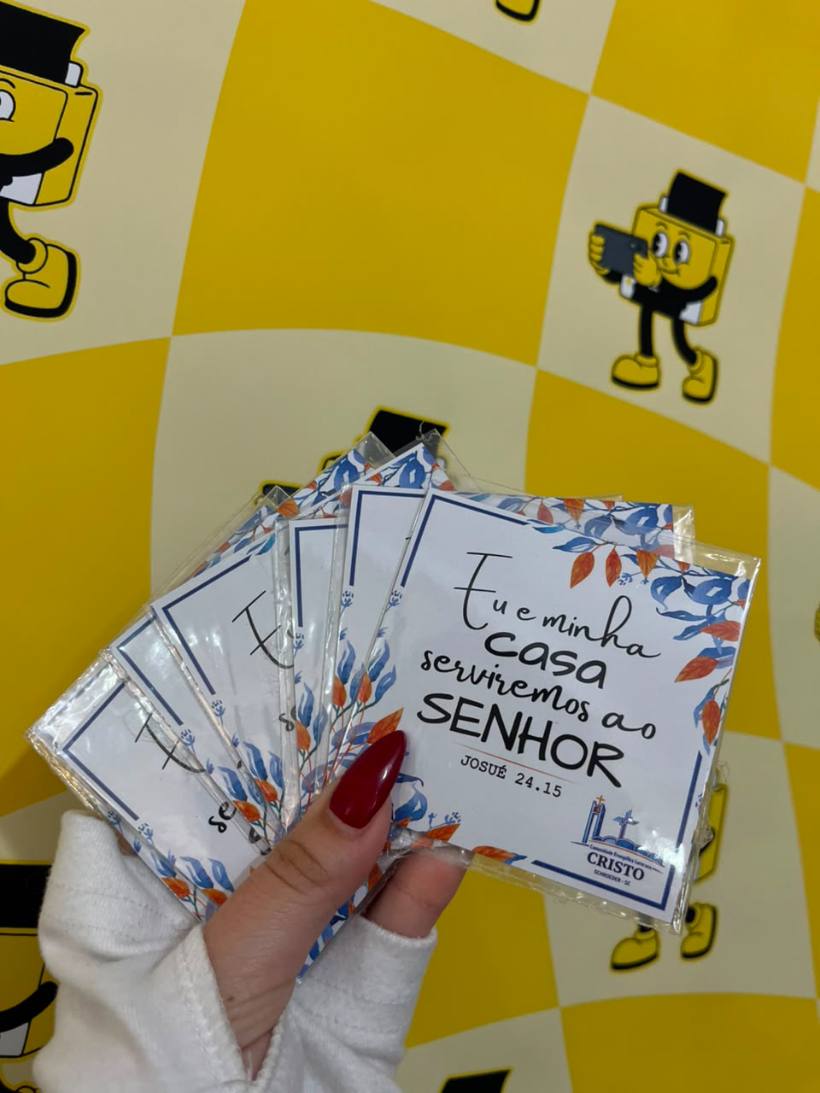Material personalizado entregue pela MZ Impressões